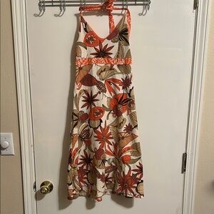 Floral Halter Midi Dress